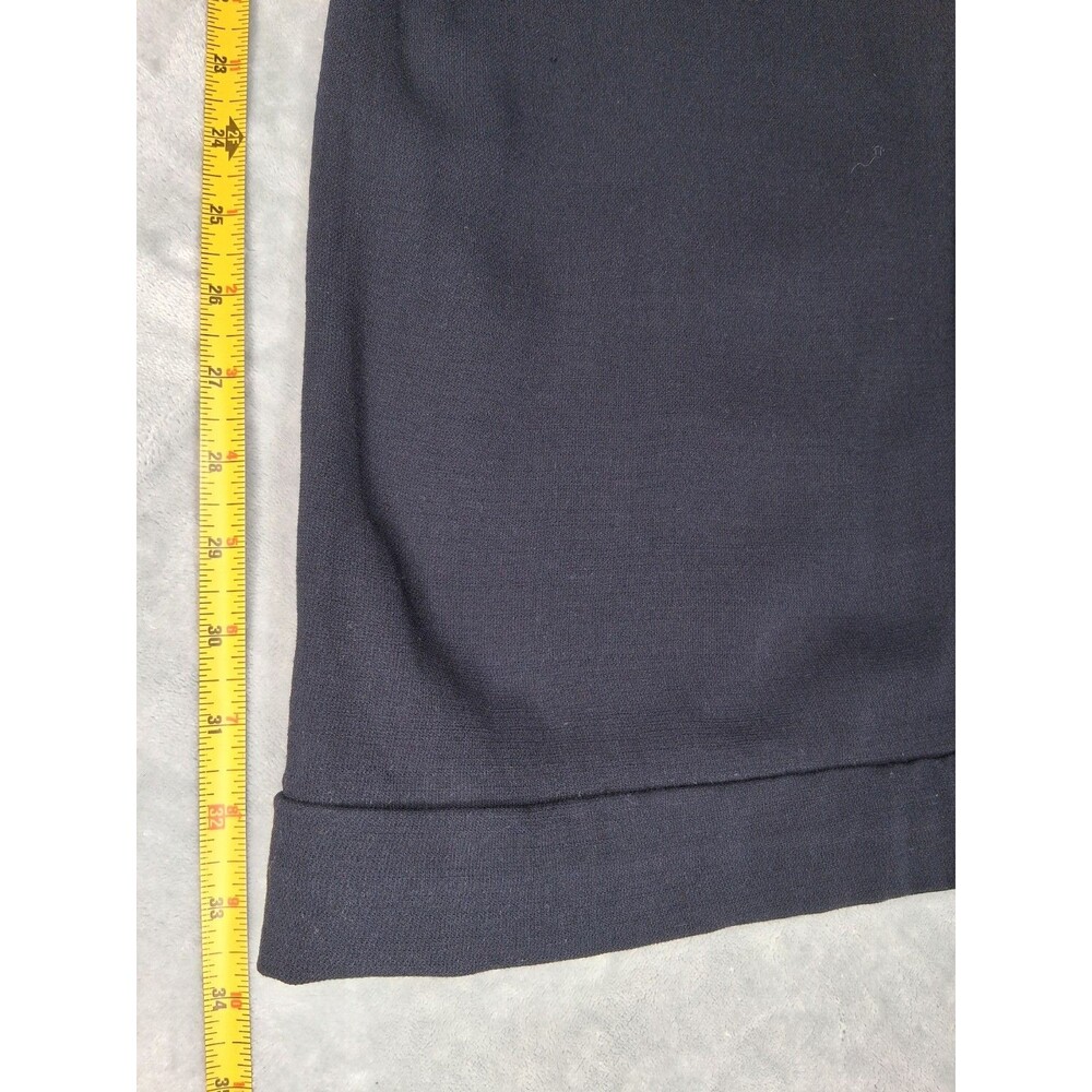 Escada Womens Navy Blue Virgin Wool Stretch Pants Size 44 Office Career - Picture 14 of 16